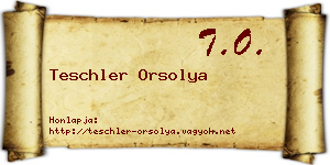 Teschler Orsolya névjegykártya