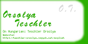 orsolya teschler business card